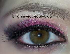 Pretty in Pink series, look 4: pink glitter smoky eye Pink glitter smoky eye