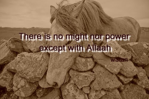 There is no might nor power except with Allaah