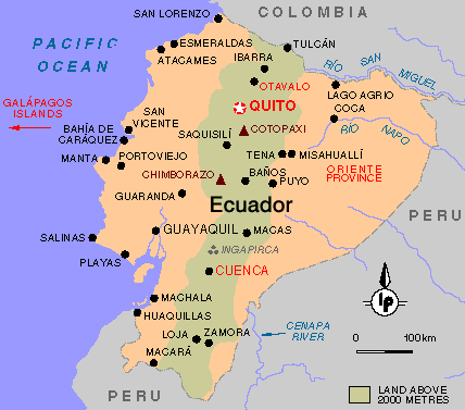 Ecuador Map Cities