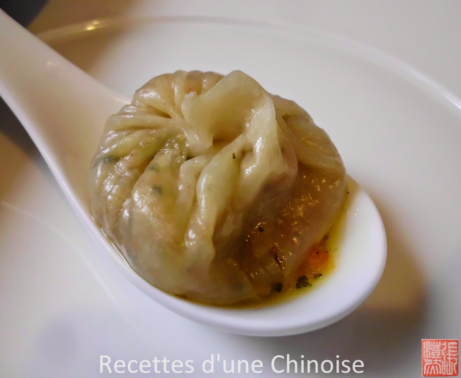 Recettes d'une Chinoise Xiao long bao aux légumes 素菜小笼包 sùcài xiǎolóngbāo