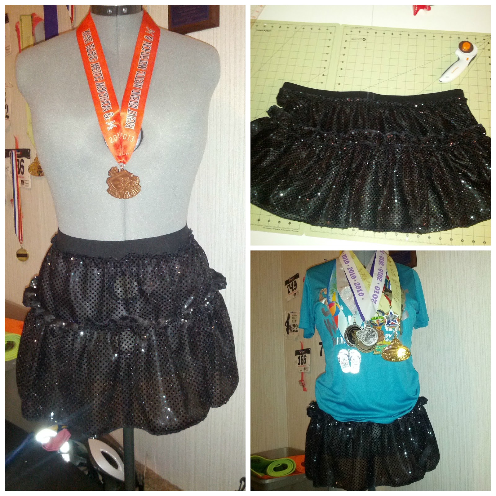 Sew Charming by Becky DIY Tiered Sparkle Running Skirt tutorial