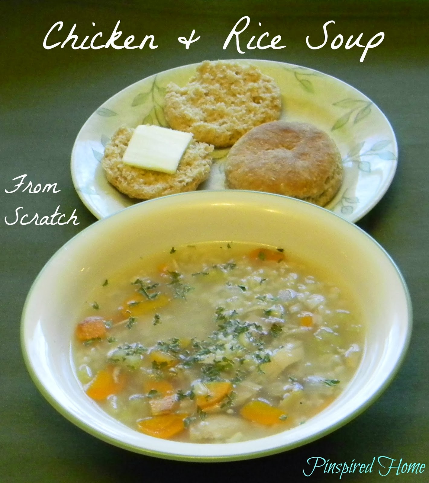 Pinspired Home Chicken and Rice Soup from Scratch