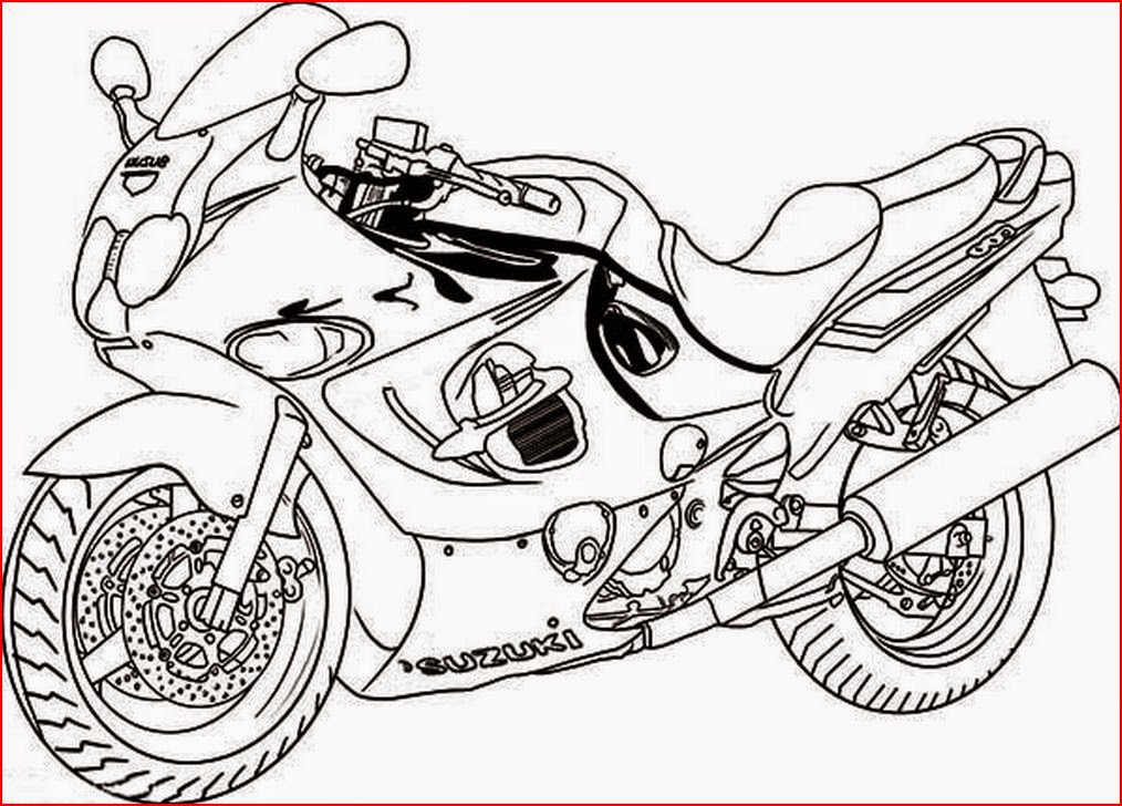 Motorcycle Coloring Pages - Kidsuki