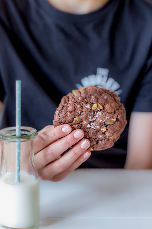 Milk and Honey ChocChip, Flax and Pumpkin Seed Cookies