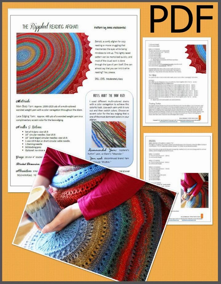 the Rippled Reading Afghan