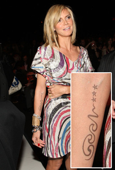 Heidi Klum's Tattoo Inside Arm