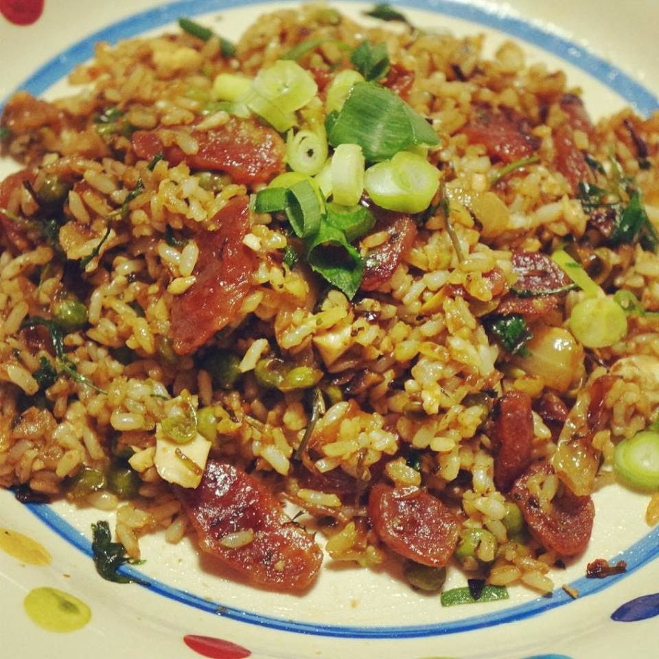 FRIED BROWN RICE WITH CHINESE SAUSAGE AND SALTY DUCK EGGS Foodpaths