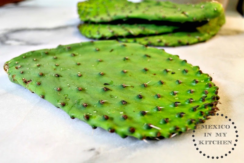 Mexico in My Kitchen How to Cook Cactus Paddles (Nopales) / Cómo