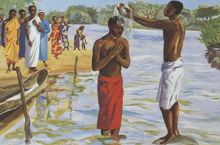 Mafa021 John baptizes Jesus