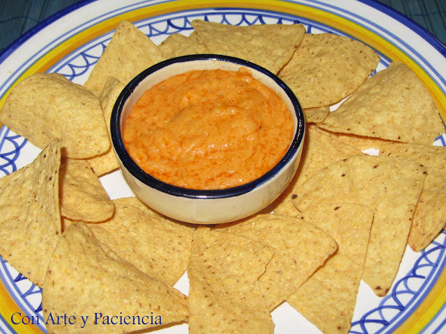 Salsa de queso para nachos