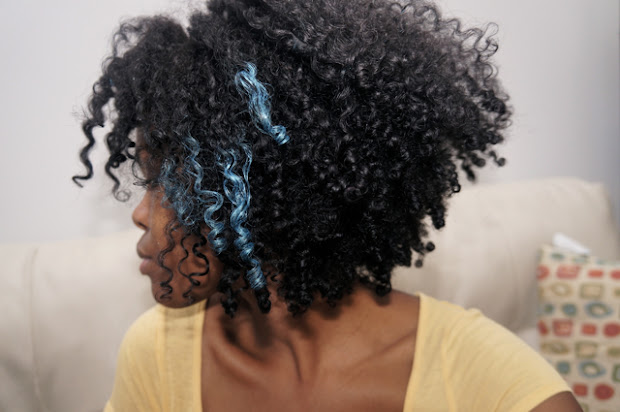 blue highlights curlynikki
