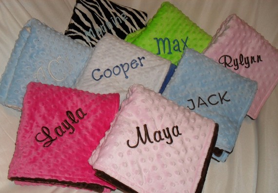 personalized minky blankets