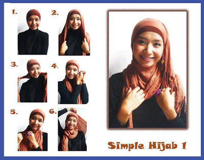 Cara Memakai Jilbab Segiempat Modern 2013
