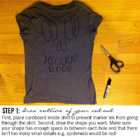 Kitty Rouge's blog: HOW TO MAKE A CUT-OUT T-SHIRT