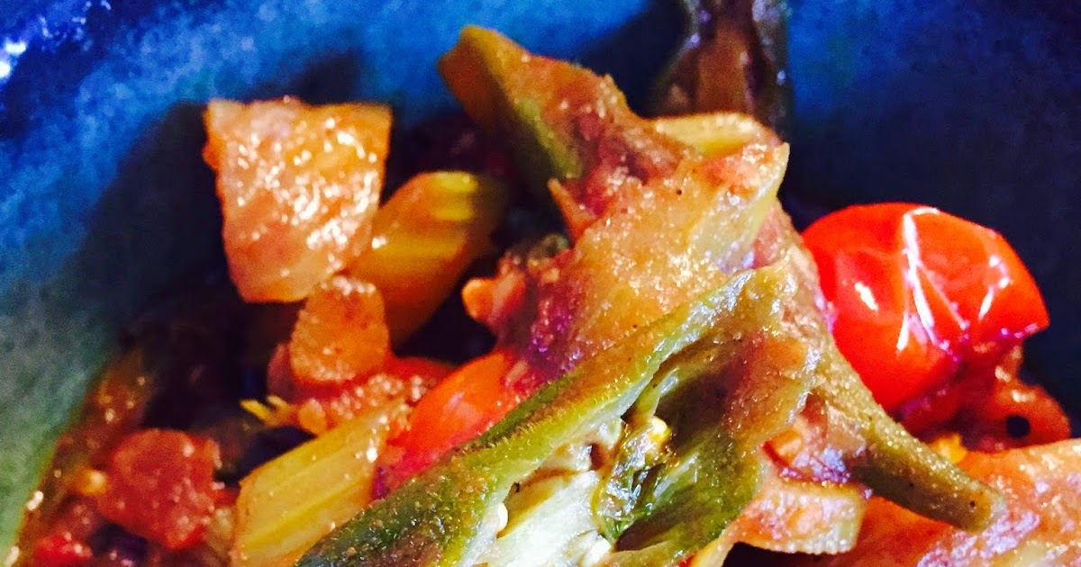incredibly fed blog Fennel, okra and cherry tomatoes in tamarind