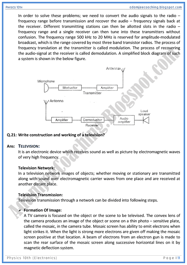 electronics-question-answers-physics-10th