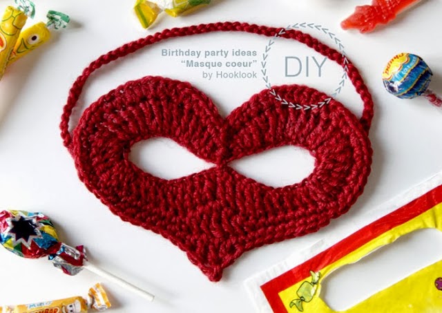 Free Crochet Heart Mask Pattern