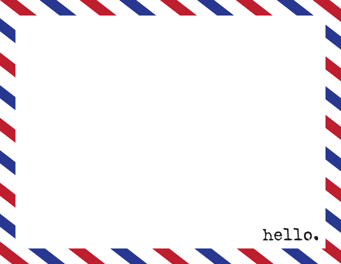 Airmail Label Template