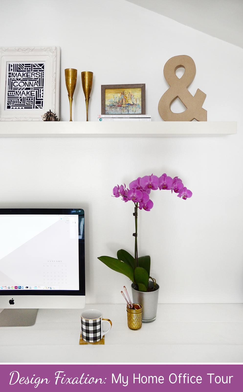 Before & After /// Home Office Tour Makeover Reveal Design Fixation