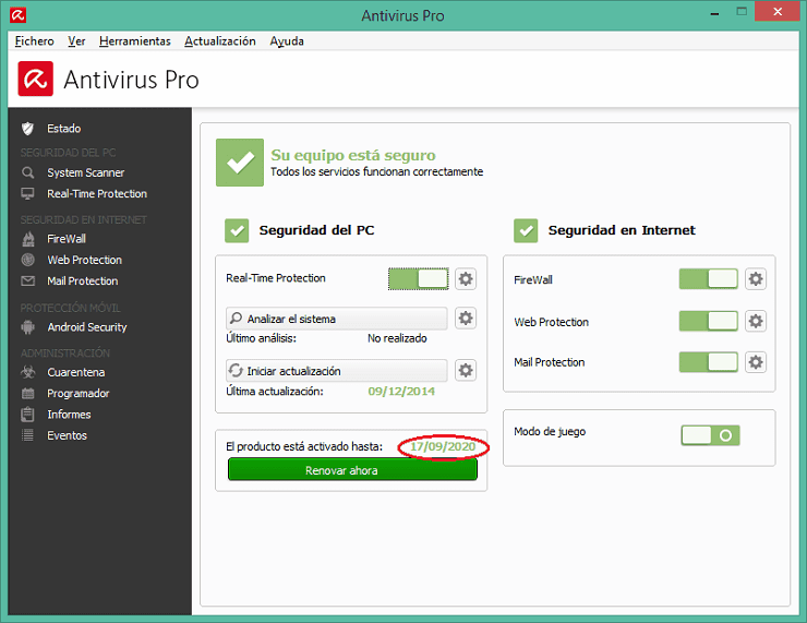 Avira Antivirus Pro 2015 activado Avira Antivirus Pro 2015 licencia