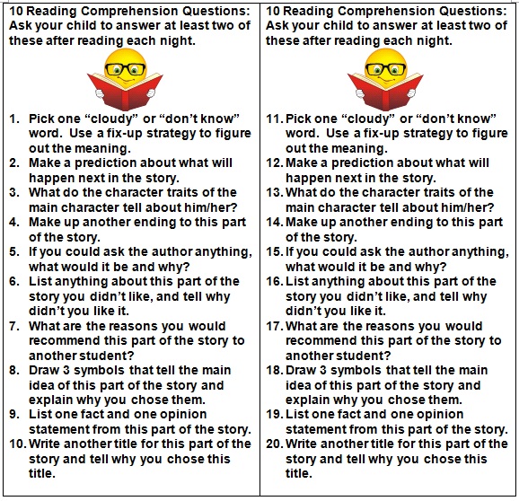 Beg, Borrow, and Teach! Reading Comprehension Bookmarks Freebie