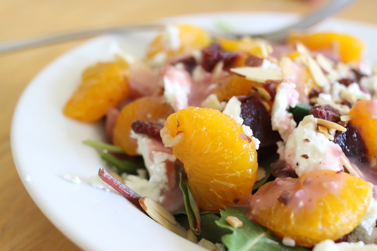 The Larson Lingo Beet Salad with Mandarin Oranges, Goat Cheese