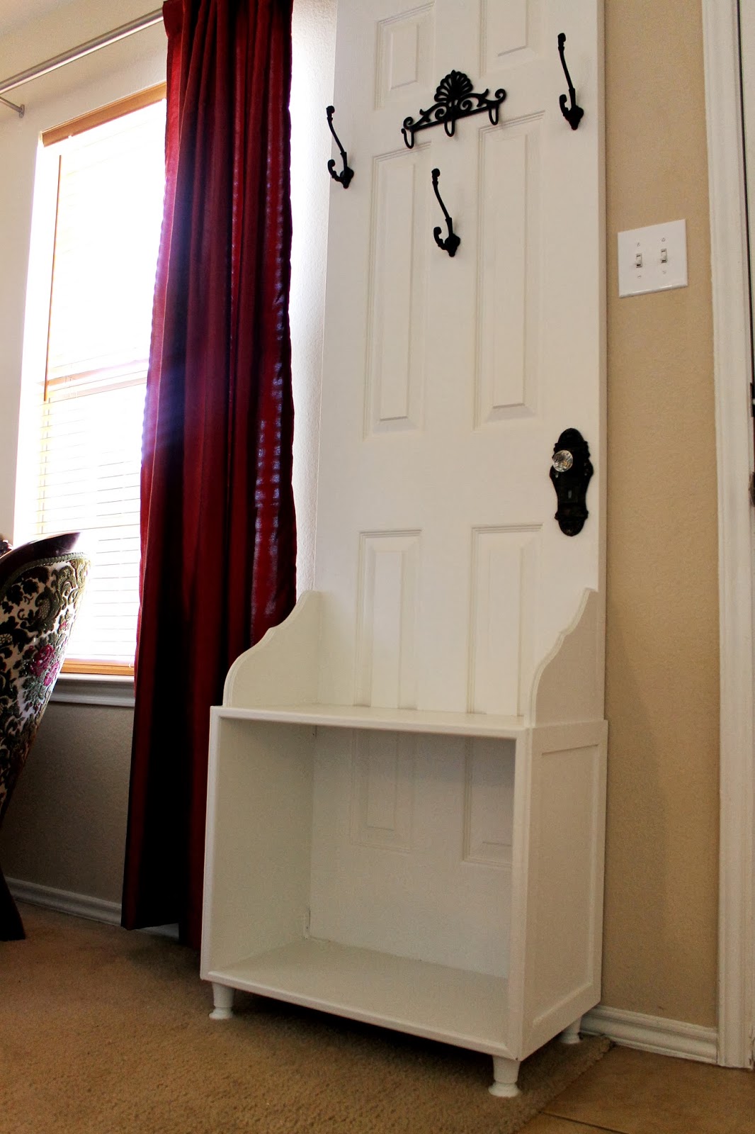 HARMONizing DIY Hall Tree from Old Door