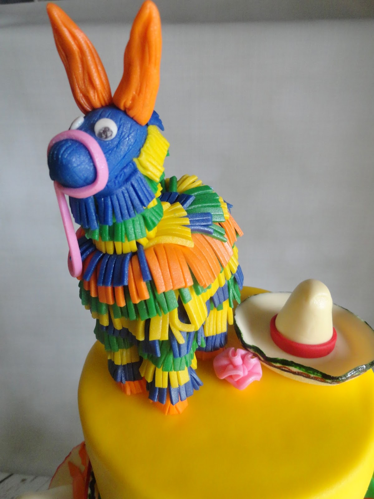 Pink Little Cake Mexican Fiesta Theme Cake