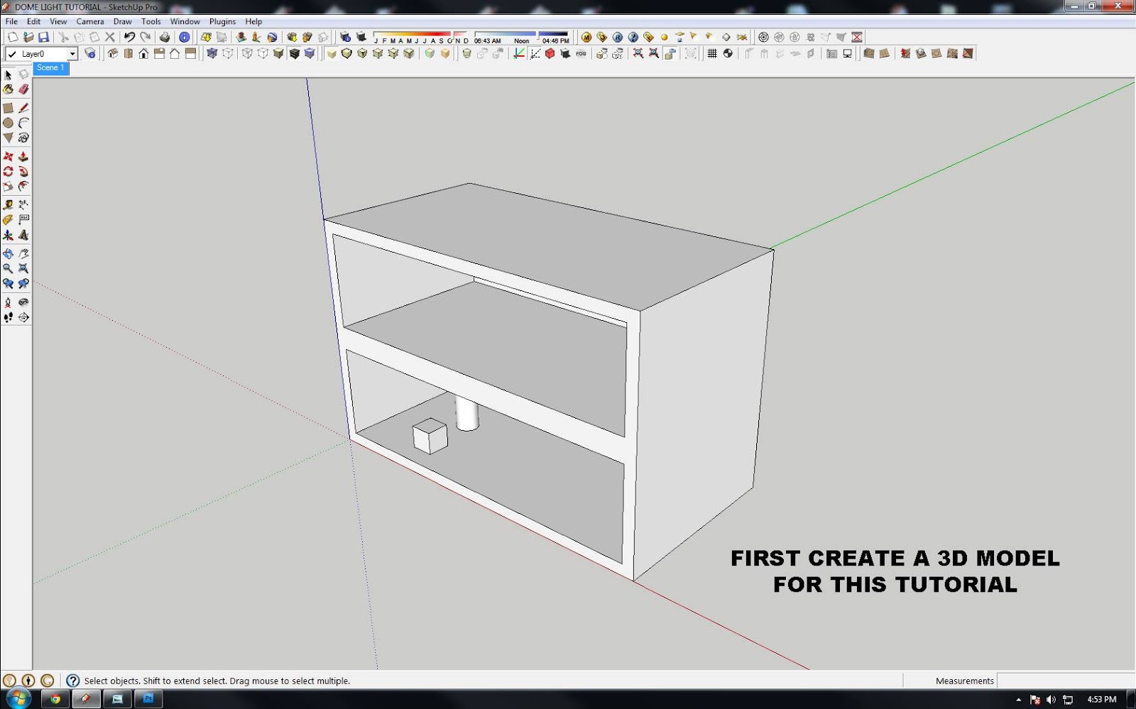 SKETCHUP TEXTURE TUTORIAL ARTIFICIAL DOME LIGHT IN VRAY 1.49