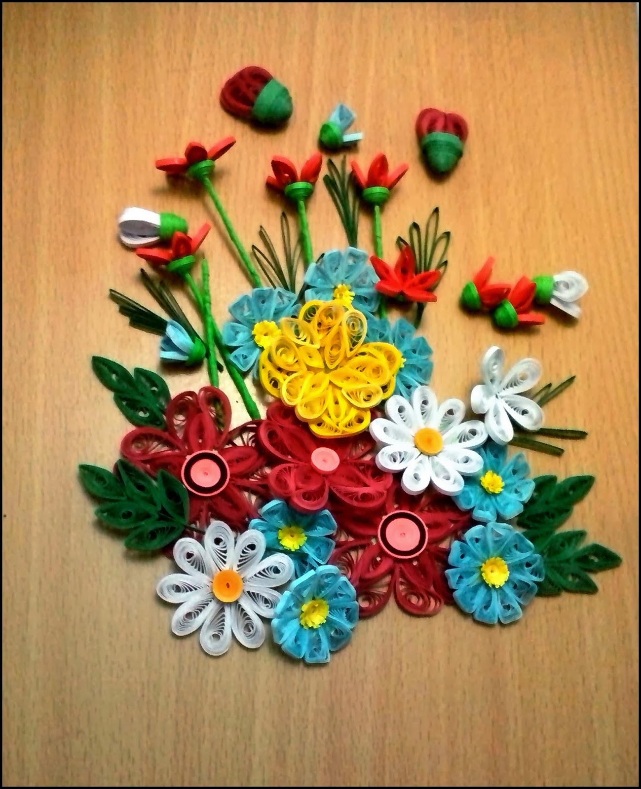 ...A ROOM FOR MY PAPER QUILLING QUILLED FLOWER ARRANGEMENT