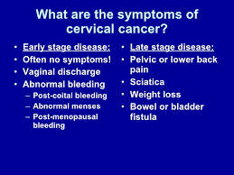 symtopms of cervical cancer