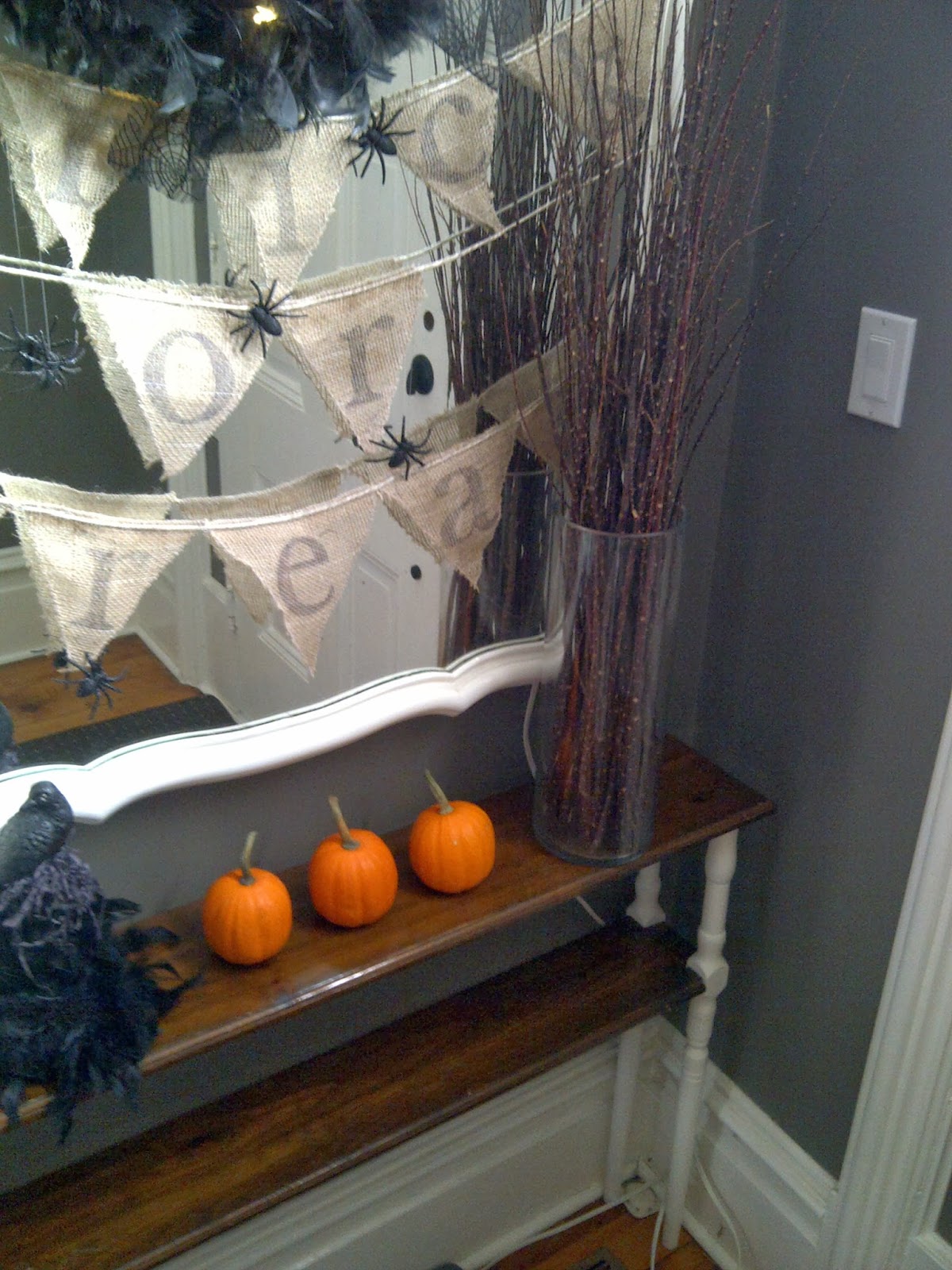 Brick Home Love Halloween Decorating