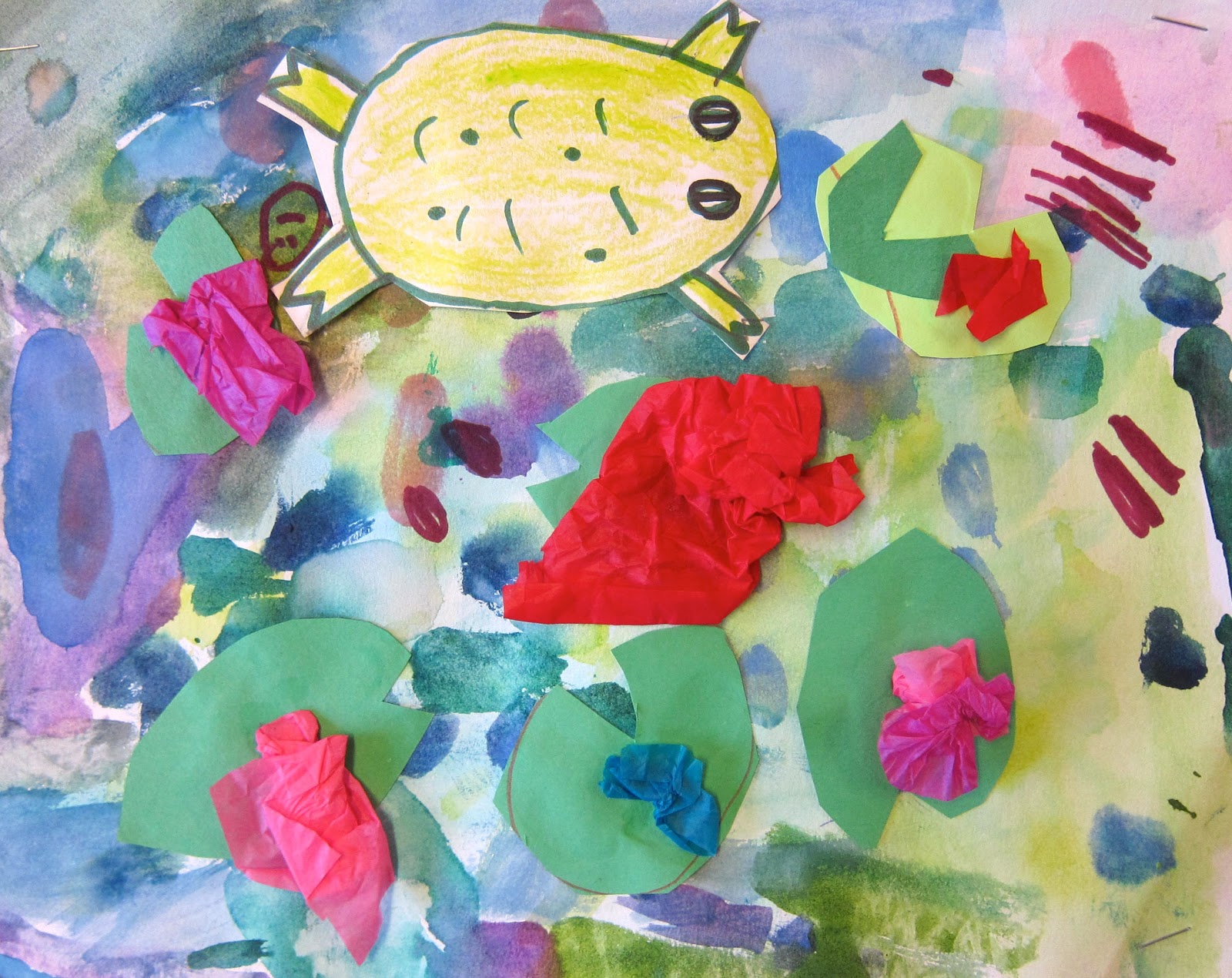 Art Is Basic Art Teacher Blog Frogs In A Pond With Monet 1st