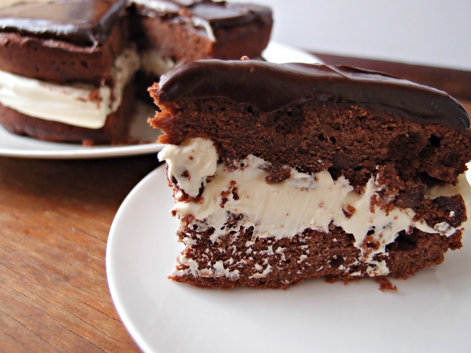 Milk and Honey Giant Chocolate Chip Cookie Cake with Chocolate Frosting