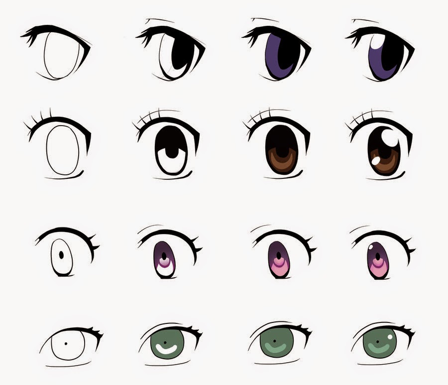how to draw anime girl eyes step by step for beginners | Cartoon Snapshot
