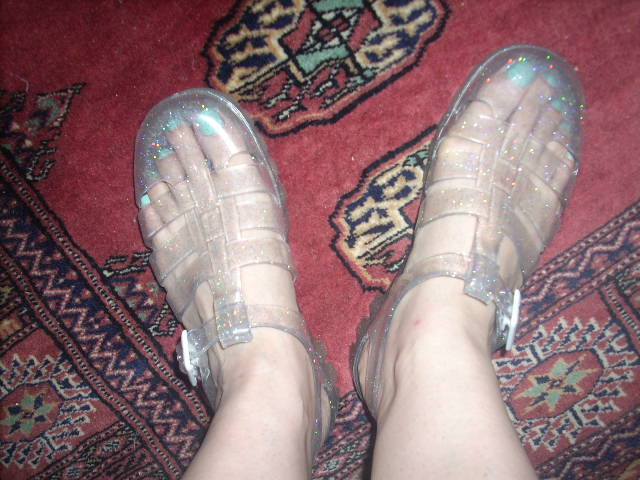 juju glitter jelly sandals