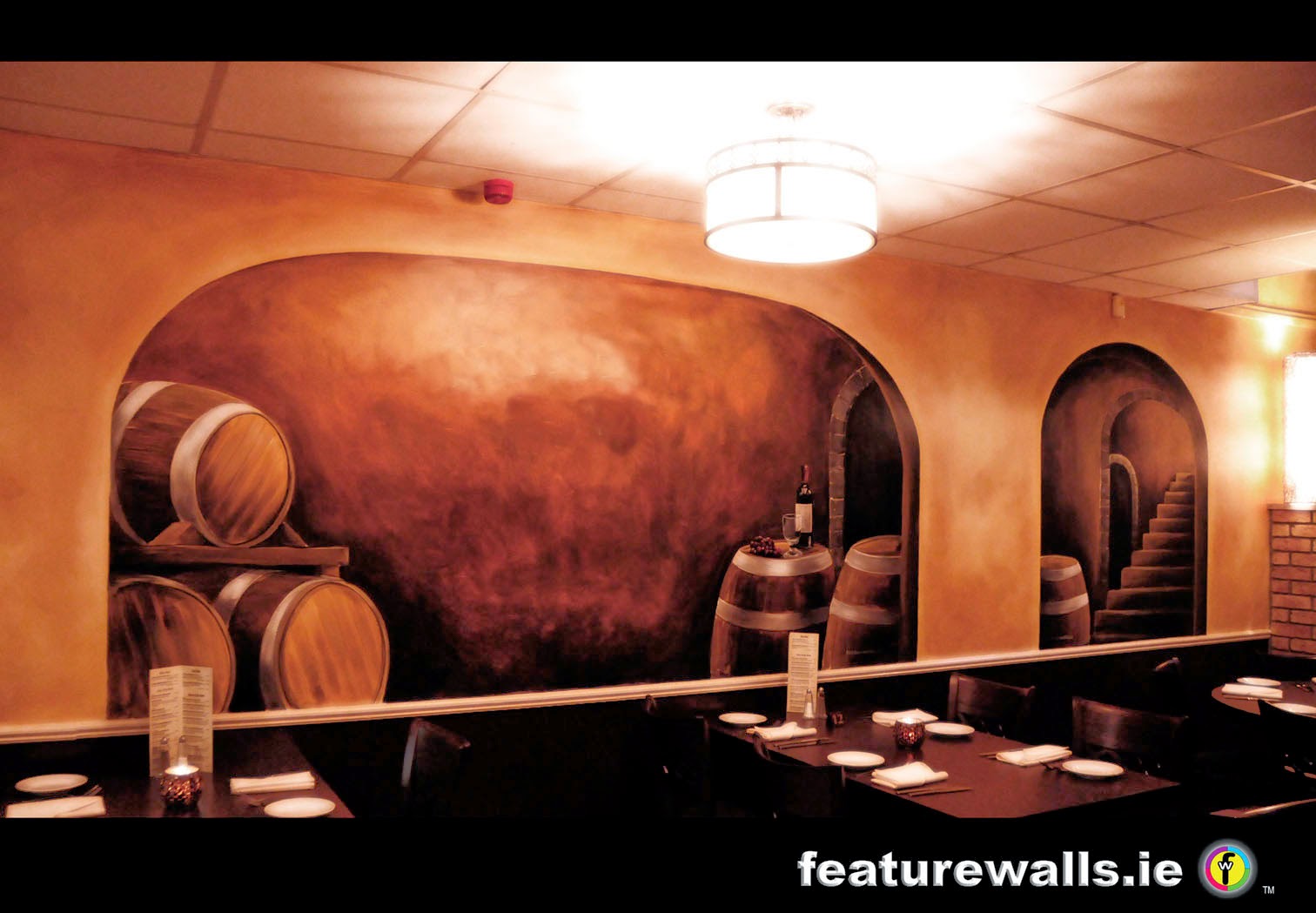 Mural Painting Professionals featurewalls.ie ITALIAN RESTAURANT WINE