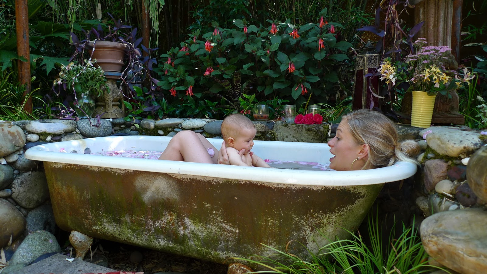 Interior Garden Bath jeffrey bales world of gardens bathing in the garden martina and mirabella a rose petal bath