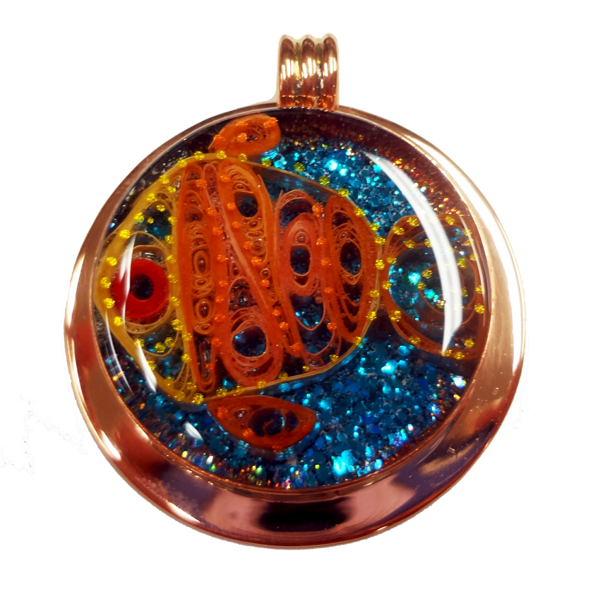 Resin Crafts Quilling Encased in Jewelry Resin