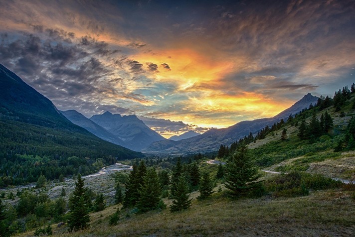 Waterton Lake – a Natural Wonder Embedded in the Mountains, Canada Waterton Lake – a Natural Wonder Embedded in the Mountains, Canada