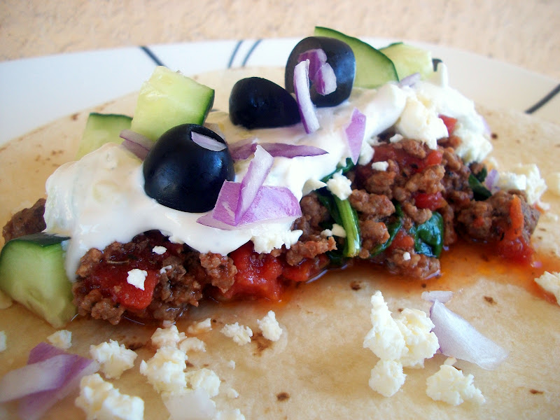 Cooking with Cristine Greek Beef Tacos