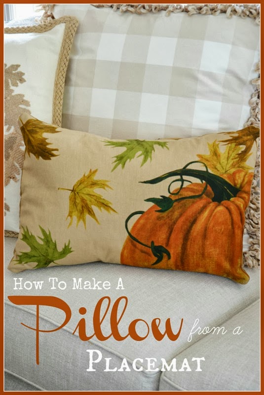 HOW TO MAKE A PILLOW FROM A PLACEMAT StoneGable