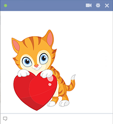 Little heart kitty icon