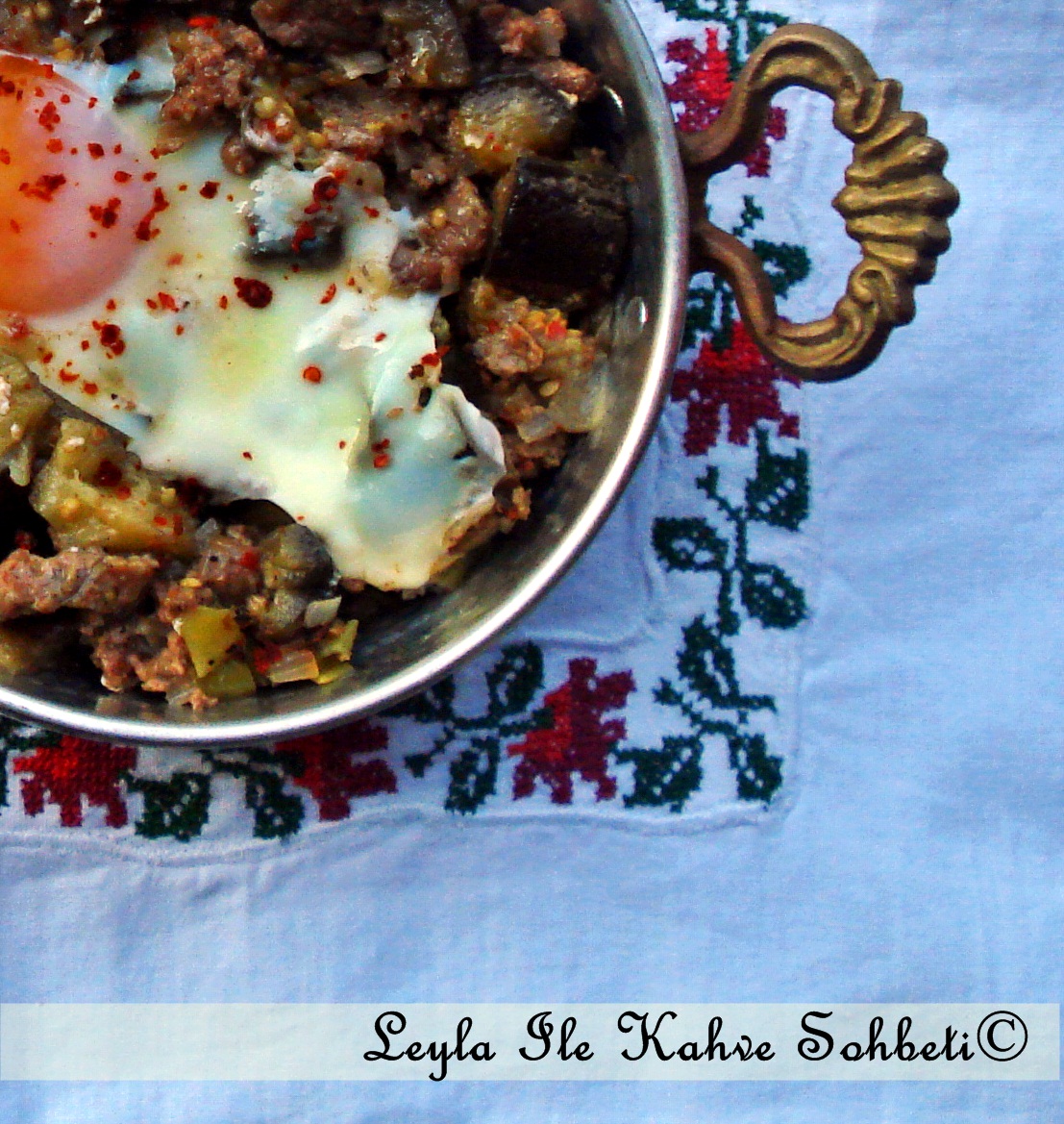 SAHANDA PATLICANLI YUMURTA (Etli3 Sebzeli) ve şu �OKULA ALIŞMA