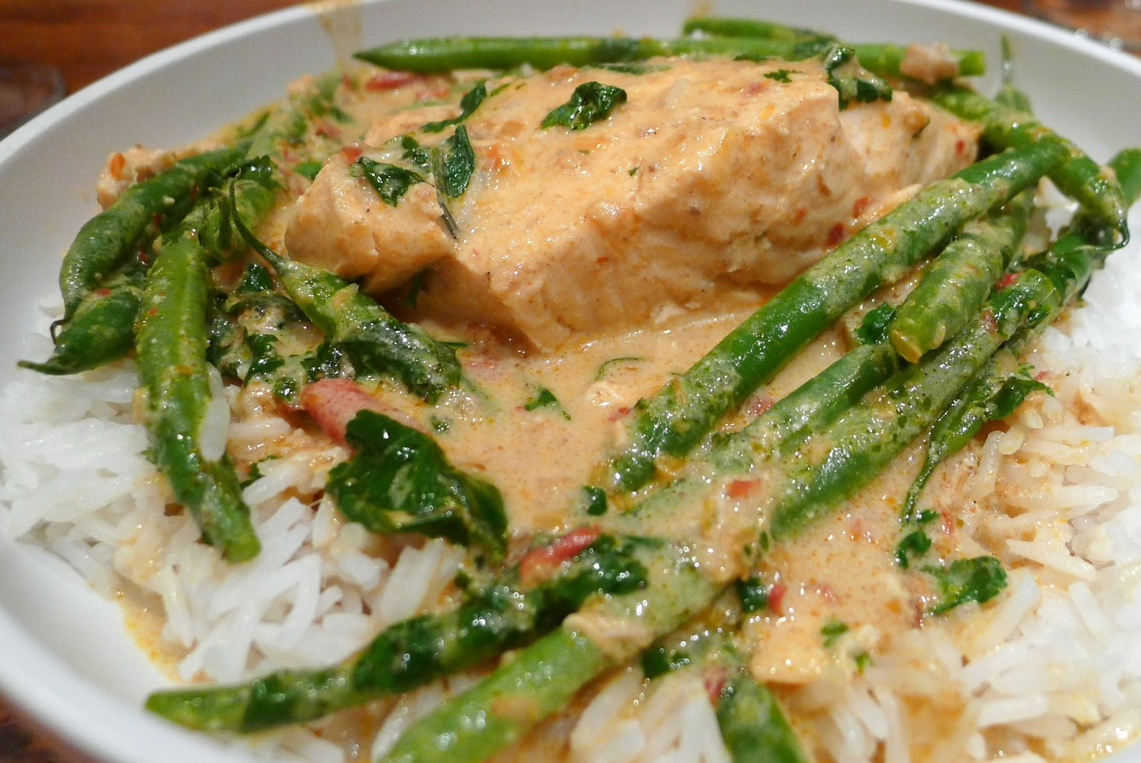 Culinary Adventures in London Coconut & Coriander Salmon