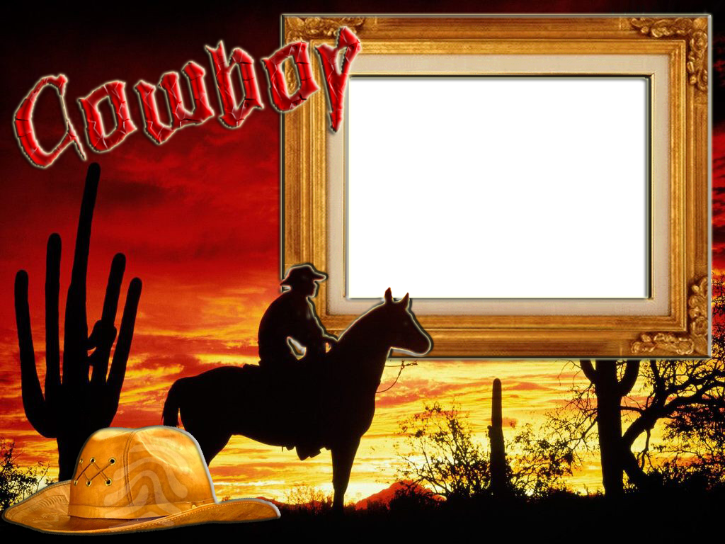 Fotos com arte TMV Moldura para fotos Cowboy.