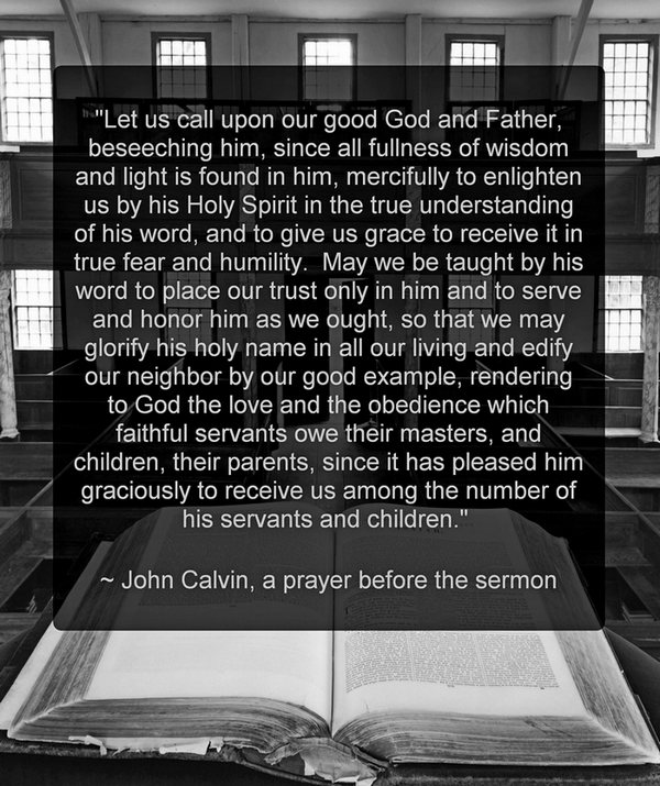 my burg a prayer before the sermon
