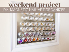 DIY Magnetic Nail Art Organizer Tutorial by @chalkboardnails