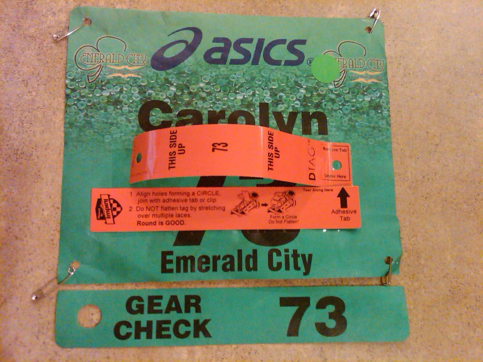 Running Life's Journey Bib & Chip Etiquette