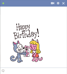 Happy Birthday Cartoon Cats for Facebook